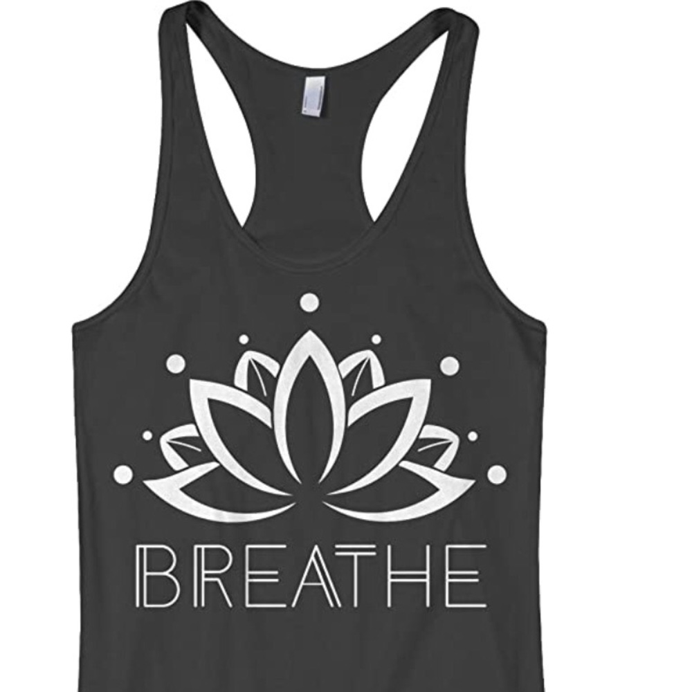 Women’s Breathe Lotus Flower Racerback Tank Top
